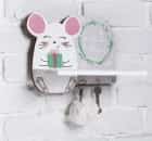 Ключница с полкой "Мышь с подарком" 27х19,3 см 4382041, норма - фото 1 - миниатюра