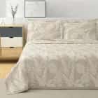 ПОКРЫВАЛО ARYA ЖАККАРД 250X260 TROPIC БЕЖЕВЫЙ С 2 НАВОЛОЧКАМИ, норма - фото 1 - миниатюра