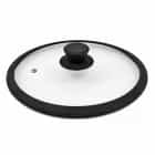 Крышка стеклян. с силикон/обод 26 см черная (арт.4826BL), норма - фото 1 - миниатюра