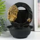 Фонтан настольный "Золотая голова Будды и лотос" 21,3х16,8х27 см, с подсветкой, от сети 9683165, норма - фото 1 - миниатюра