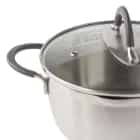 Кастрюля с 2-мя носиками с крышкой 2,8л "ИДЕАЛ" с силикон. ручками (арт. ID-2028), норма - фото 3 - миниатюра