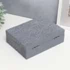 ШКАТУЛКА ДЛЯ УКРАШЕНИЙ "ЛИСТЬЯ НА СЕРОМ" 7Х16,3Х22,3 СМ, ДЕРЕВО  5240640, норма - фото 3 - миниатюра