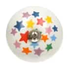 Ручка керамическая для мебели, "Звезды", цвет белый, рисунок цветной /246/6 - фото 3 - миниатюра