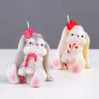 Свеча фигурная «Кролик с конфетой» 7,5х6 см, 43 г 9083769, норма - фото 2 - миниатюра