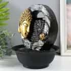 Фонтан настольный "Золотая голова Будды и лотос" 21,3х16,8х27 см, с подсветкой, от сети 9683165, норма - фото 3 - миниатюра