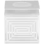 Подсвечник "Лабиринт" 7*7*7,5 см, бел. (арт. 898-175), норма - фото 2 - миниатюра