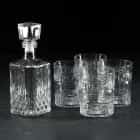 НАБОР ДЛЯ НАПИТКОВ "ОПТИКА" 5 ПР., ШТОФ 500 МЛ, СТАКАНЫ 4 ШТ.*350 МЛ, ДИЗАЙН МИКС  9379128, норма - фото 1 - миниатюра