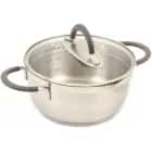 Кастрюля с 2-мя носиками с крышкой 2л "ИДЕАЛ" с силикон. ручками (арт. ID-1820), норма - фото 1 - миниатюра