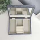 ШКАТУЛКА ДЛЯ УКРАШЕНИЙ "ЛИСТЬЯ НА СЕРОМ" 7Х16,3Х22,3 СМ, ДЕРЕВО  5240640, норма - фото 2 - миниатюра