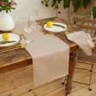 ДОРОЖКА НА СТОЛ "ЭТЕЛЬ" 130Х35 СМ, ЦВ. КОФЕЙНЫЙ, 60% ХЛ 40% ПЭ, 370 Г/М2 6705290, норма - фото 1 - миниатюра