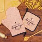 Набор кухонный "Пробка" варежка-прихватка 20х28см, прихватка 17х17см, 35% х/л,65% п/э 6959803, норма - фото 4 - миниатюра