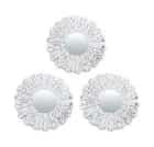 Комплект декоративных зеркал "Ницца", белый, 3шт,  D 10см /16, норма - фото 1 - миниатюра