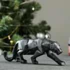 Фигура "Тигр полигональный" 25х8,5х4,5 см, черн. 7364758, норма - фото 1 - миниатюра