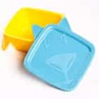 Тарелка детская с крышкой Lalababy Play with Me Wolfie (арт. 1342 джинсовый), норма - фото 1 - миниатюра