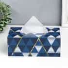 ШКАТУЛКА ДЛЯ САЛФЕТОК "ГЕОМЕТРИЯ С ЗОЛОТЫМИ ТРЕЩИНАМИ" 9Х13Х23 СМ, МДФ  7503794, норма - фото 1 - миниатюра