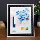 Фоторамка пластик 20х25 см "Чёрные 3D ромбы с белой полосой" 28,8х23,8х1,3 см   4441998, норма - фото 1 - миниатюра