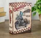Шкатулка-книга "Быстрый мотор" 16х11х4,5 см, кожзам, дерево 4060593, норма - фото 1 - миниатюра