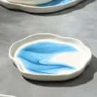 Тарелка неровный край "Разводы" 17 см  6776541, норма - фото 1 - миниатюра