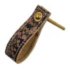 Ручка кожаная для мебели "Питон", шов белый /450/6 - фото 1 - миниатюра