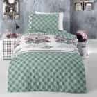 Комплект пост. белья 1,5-сп Arya Ранфорс Детское 160x220 Union Road (Белый, Зеленый), норма - фото 1 - миниатюра