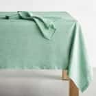СКАТЕРТЬ ЛЕН (МЕНТОЛОВЫЙ) ЕВРОУГОЛОК, 137*300, ПАКЕТ, ФЛАЕР, АРТ.01037, норма - фото 1 - миниатюра