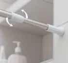 Карниз для ванной комнаты 110-200 см нержавеющая сталь 1492509, норма - фото 1 - миниатюра