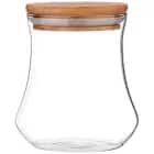 Емкость для сыпучих продуктов 550 мл, 10*11,5 см с бамбук.крышкой (кор=24шт.) (арт.250-140), норма - фото 1 - миниатюра