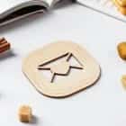 Подставка под горячее "Сердечко в конверте" 9х8,5 см 7653559, норма - фото 1 - миниатюра