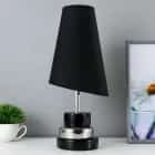 Лампа настольная 16591/1BK E14 40Вт черно-серебряный 18х18х41,5 см 6249063, норма - фото 1 - миниатюра