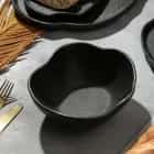 Миска неровный край "Чёрная" 17 см  6776538, норма - фото 1 - миниатюра