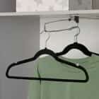 Набор вешалок 5 шт.*41х22 см, флок., цвет черный 9381508, норма - фото 2 - миниатюра