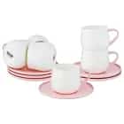 Набор чайный на 6 персон 12 пр. 250 мл, розов. (кор=6набор.) (арт.264-971), норма - фото 1 - миниатюра