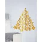 Наклейки интерьерные "Снежинки" 25х50 см, золото 7321013, норма - фото 1 - миниатюра