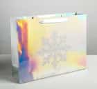 Пакет голограф. «Снежинка» 40х31х11,5 см   4320096, норма - фото 1 - миниатюра