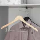 Вешалка-плечики с зажимами 45х27 см, дерево светлое 2291929, норма - фото 1 - миниатюра