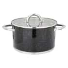 Кастрюля Agness 4,6л 22х12,5см стекл. крышка, нерж.сталь (кор=4шт.) (арт. 937-308), норма - фото 1 - миниатюра