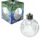 Световой новогодний шар "Завитки"  d-8 см, норма - фото 1 - миниатюра