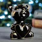 Фигурка "Тигренок" 9,5 см, черный с золотом 7023232, норма - фото 1 - миниатюра