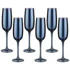 НАБОР БОКАЛОВ ДЛЯ ШАМПАНСКОГО "БЛЮБЕРРИ" 6 ШТ.*175 МЛ (АРТ. 194-819), норма - фото 1 - миниатюра