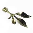 Наконечник "Лист", для штанг D16мм, цв. "Матовый хром", норма - фото 1 - миниатюра