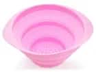 Дуршлаг складной 15x9 см, цвет ЧАЙНАЯ РОЗА (силикон) (арт. 7504), норма - фото 1 - миниатюра