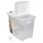 КОНТЕЙНЕР ДЛЯ ХРАНЕНИЯ 16,0 Л/10 КГ НА КОЛЕСИКАХ 217*369*315ММ + МЕРНАЯ КРУЖКА + КОНТЕЙНЕР 1,0Л ПРОЗРАЧНЫЙ (АРТ.1251), норма - фото 1 - миниатюра