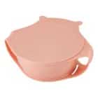 Тарелка детская с крышкой Lalababy Play with Me Hello, Hippo! (арт. 1201 карамельный), норма - фото 1 - миниатюра