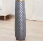 Ваза напольная "Геометрия люкс" 14*60 см, ромбики, серая   4635442, норма - фото 1 - миниатюра