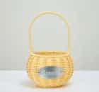 Корзина из ротанга 15*12 см, слоновая кость 5511916, норма - фото 1 - миниатюра