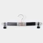 Вешалка для брюк и юбок с зажимами 34x1,2x12,5 см, сорт А, темное дерево, лотос 9348096, норма - фото 1 - миниатюра