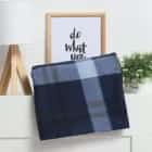 Плед Экономь и Я "Клетка" цв.синий, 150*130 см, пл.160 г/м2, 100% п/э, флис 9849872, норма - фото 1 - миниатюра