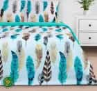 Комплект пост. белья 1,5-сп. Этель "Перья" n70, поплин 2759792, норма - фото 1 - миниатюра