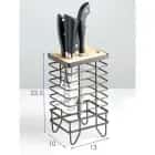 Подставка для ножей "Лофт" 13х10,5х23,6 см, коричн. 4438984, норма - фото 2 - миниатюра