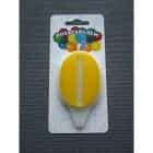 Свеча для торта цифра "0" Волна лимонная 1623580, норма - фото 1 - миниатюра